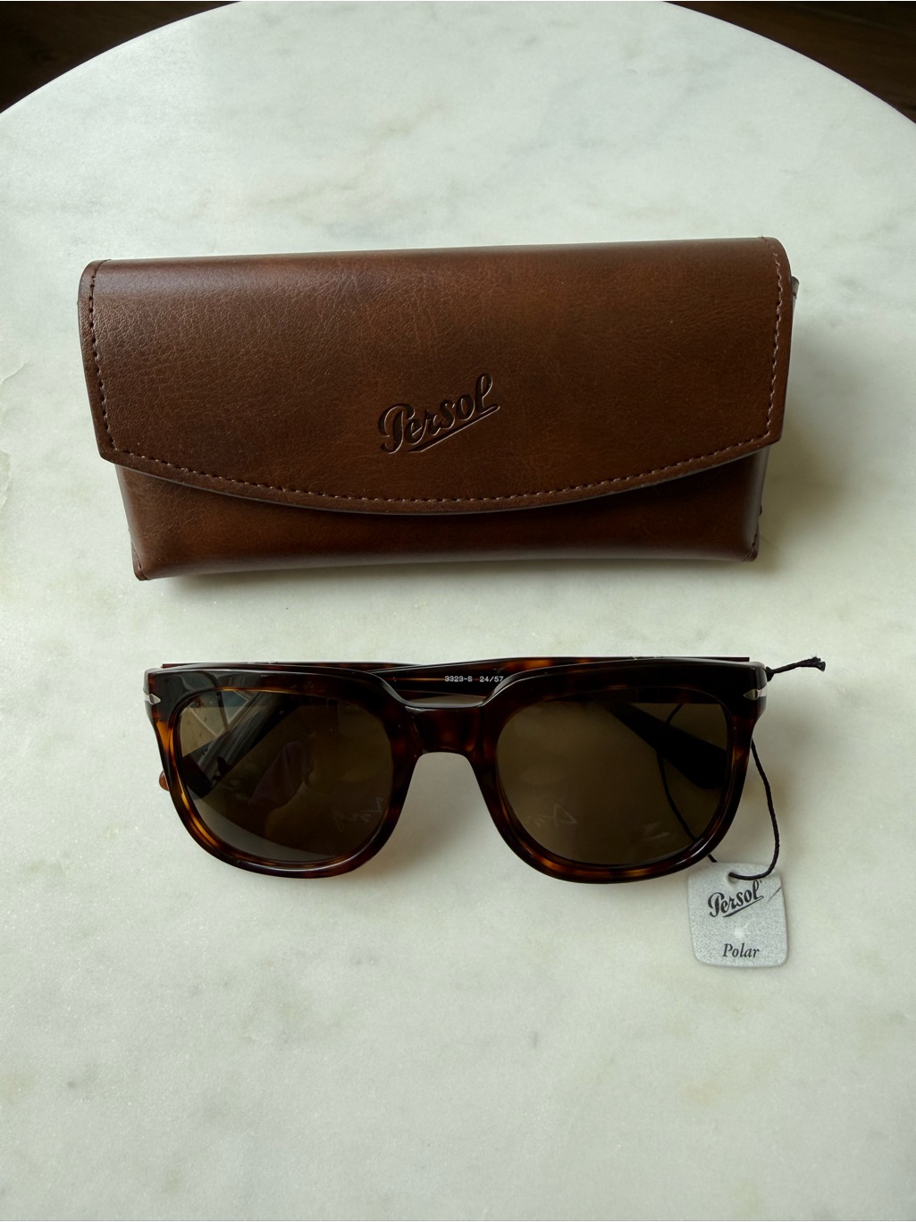 Persol Havana Brown Polarized Sunglasses With Brown Case